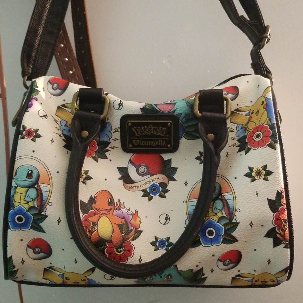 Pokemon starter loungefly duffle bag